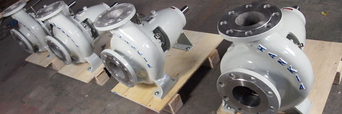 End suction pump with semi-open and open impeller