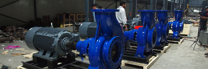 Vertical inline pumps