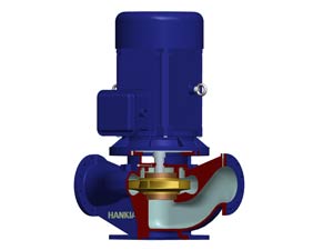 inline pump, vertical pump, single stage pump